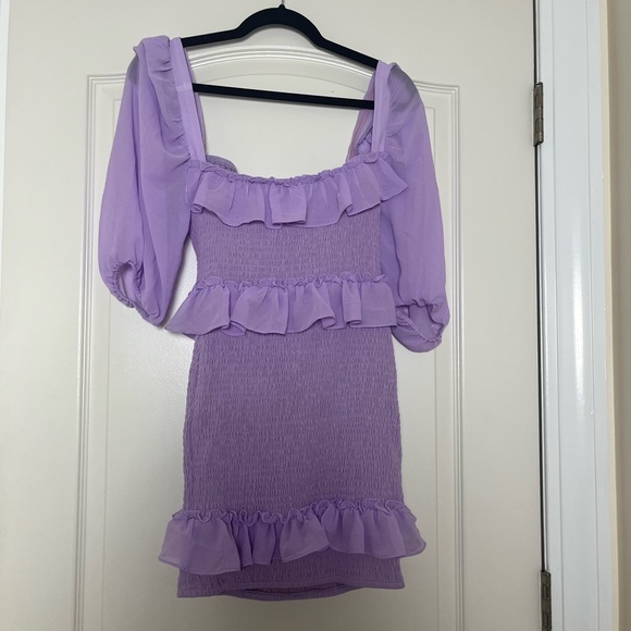 NWT Lovers + Friends Koda Mini Dress in Lilac Purple - Picture 4 of 6